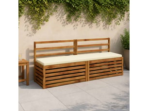 Coussin de banc, coussin d'assise, coussin de canapé soest 100 % polyester crème 170 x 40 x 5 cm cf53231