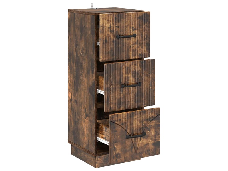  Armoire de rangement bureau, armoire à tiroirs 33 x 34.5 x 87 cm bois d'ingénierie shl6583  - Conforama E