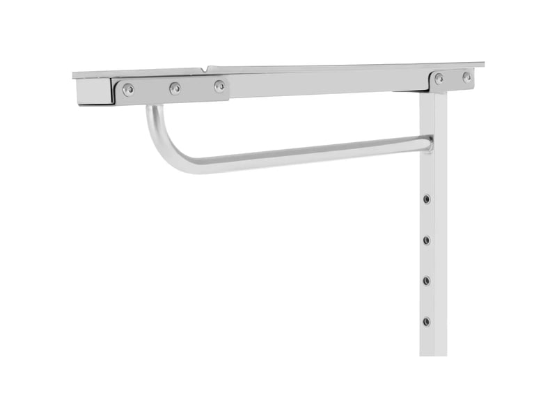  Table de mayo pied latéral 60 x 40 cm réglable en hauteur acier inoxydable gris 14_0010006  - Conforama C