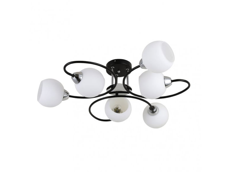  Fabrilamp fuji, lampe, moderne, 6 x e27, noirchromé, 21 x 65 x 65 cm 152256052 - Conforama A