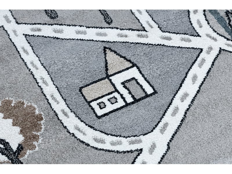  Tapis fun strade pour enfants, rue, ville gris 160x220 cm  - Conforama E