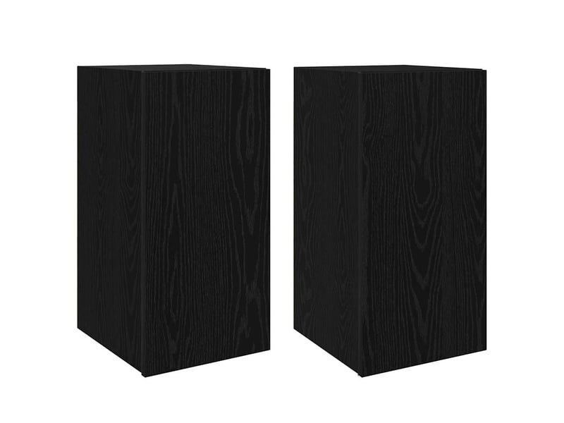  Ensemble meuble tv - banc tv - meuble de rangement 4 pcs chêne noir bois d'ingénierie  - Conforama E