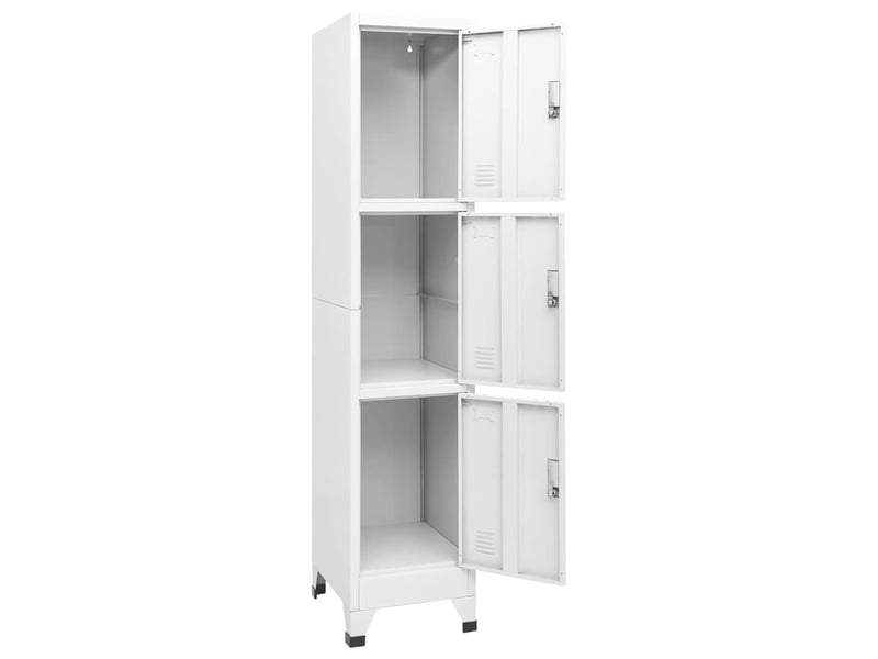  Armoire à casier, rangement de bureau avec 3 compartiments 38x45x180 cm  - Conforama C