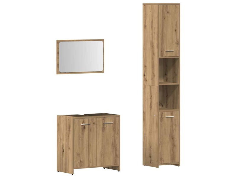 Ensemble de meubles salle de bain 3 pcs bois d'ingénierie cf63944 - Conforama A