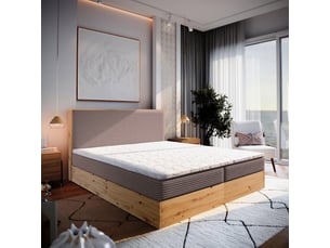 Lit avec rangement 180x200 cm <strong>MASSENO</strong> <strong></strong> coloris rose
