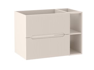 Meuble sous vasque suspendu avec étagère 2t novo l.80 cm cachemire mat
