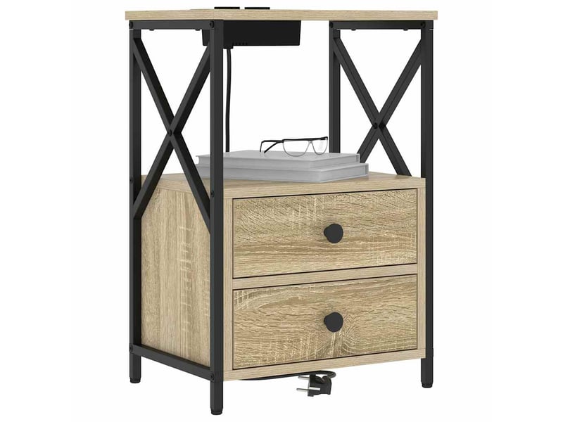  Table de chevet - cabinet de chevet - table de nuit 2 pc chêne sonoma 40 x 31 x 60 cm  - Conforama B