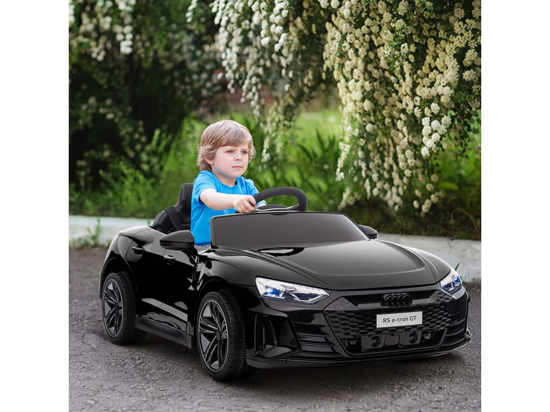  Voiture électrique enfant audi rs e-tron gt, 12 v, vitesse max. 5 kmh, télécommande parentale, effets lumineux et sonores  - Conforama C