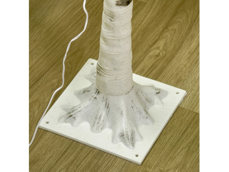  Arbre lumineux 150 cm blanc en plastique, 120 led blanc chaud, 3 niveaux de luminosité, ip44 intérieur  - Conforama E