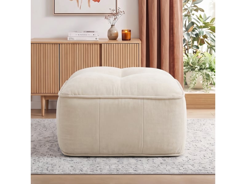  Pouf polyester-beige SF20260305020 - Conforama C