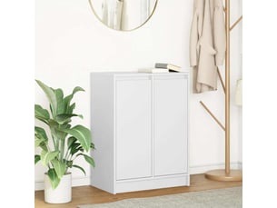 Buffet - bahut - meuble de rangement blanc 57x34x76 cm bois d'ingénierie