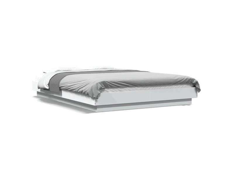  Lit double- lit adulte -  cadre de lit sans matelas blanc 135x190 cm  - Conforama A