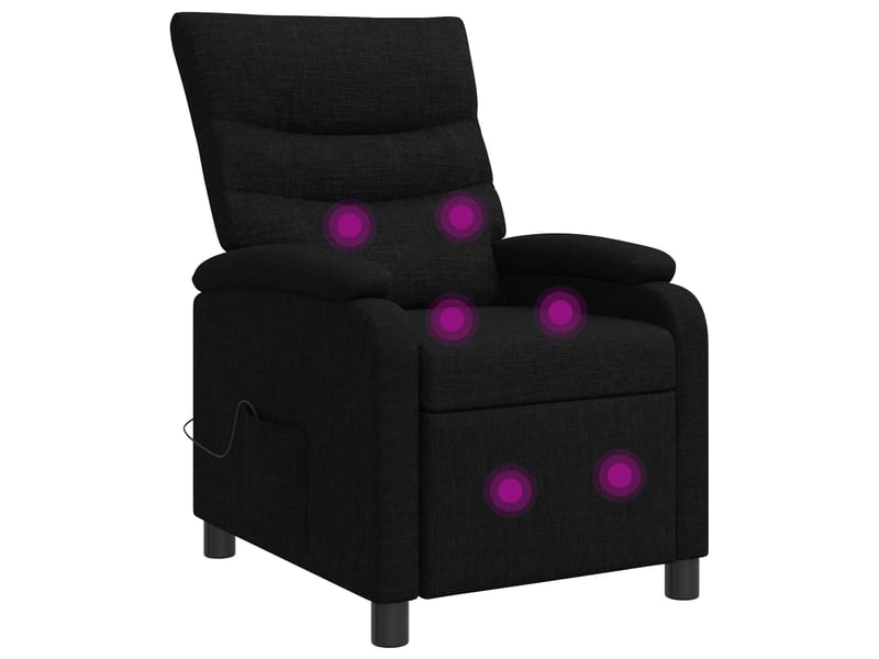  Vidaxl fauteuil de massage inclinable noir tissu  - Conforama A