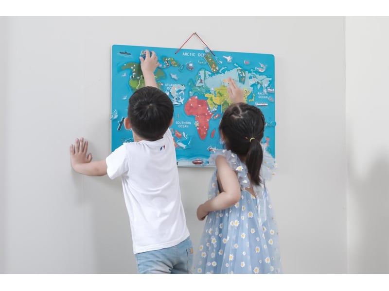  Tableau magnétique viga 44508 - carte du monde 2 en 1, 106 pièces 6971608445088 - Conforama C