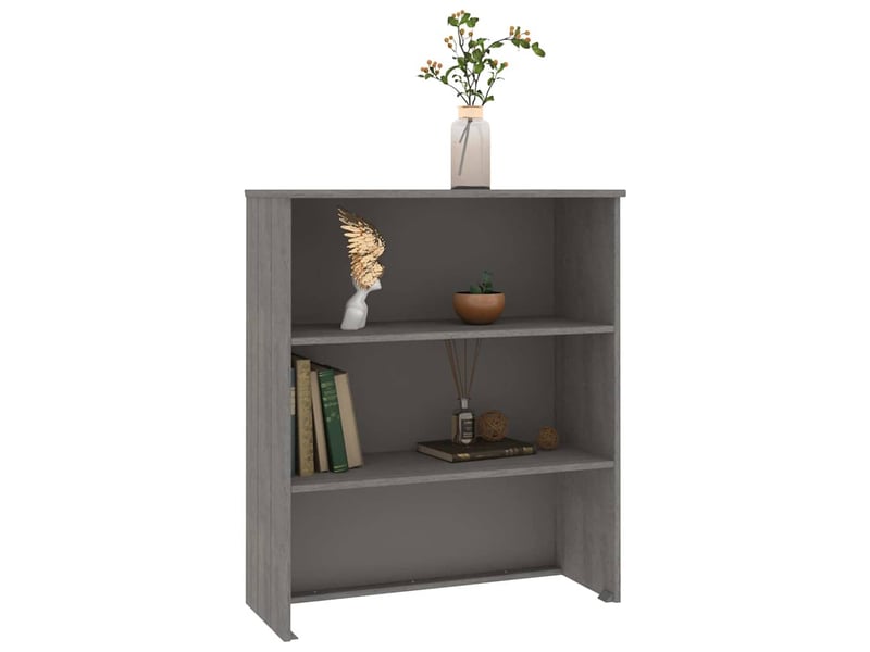  Dessus de buffet - bahut - meuble de rangement hamar gris clair 85x35x100 cm bois de pin  - Conforama E