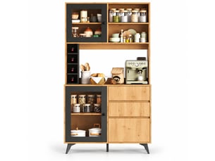 Buffet 2 porte(s) 3 tiroir(s) - 100 cm coloris noir