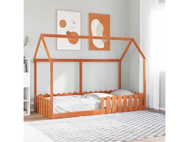 Cadre de lit d'enfants - lit jeune forme de maison sans matelas 90x190 cm  - Conforama B