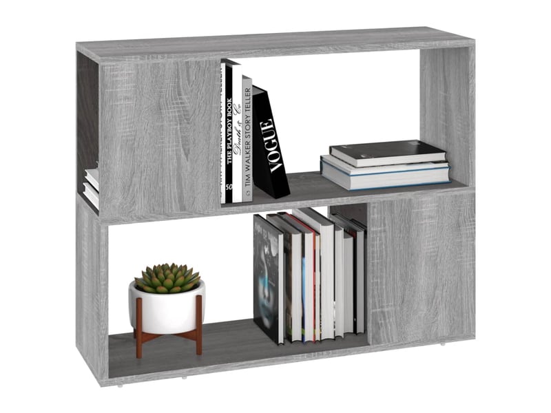  Bibliothèque, séparateur de pièce sonoma gris 80x24x63 cm  - Conforama D