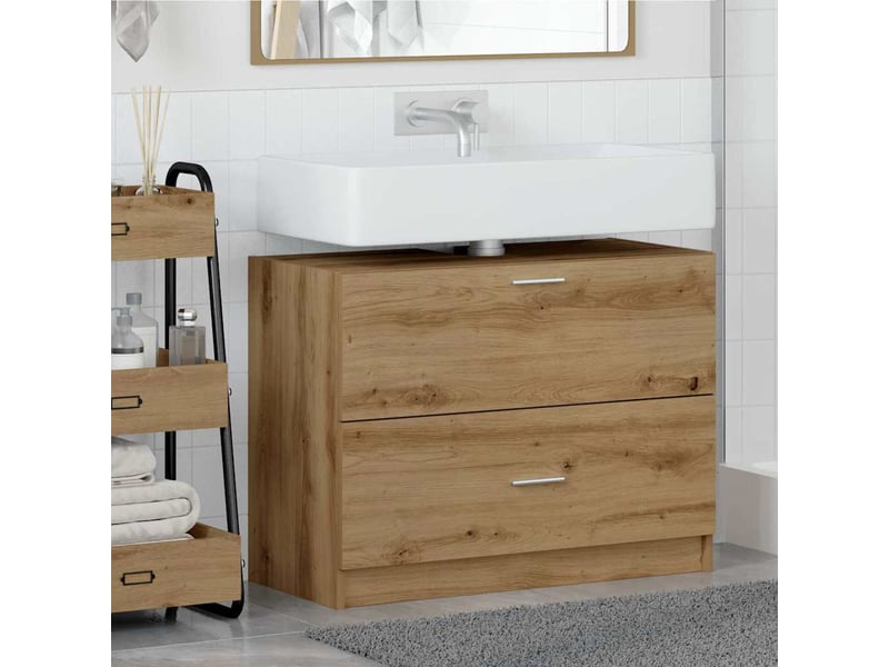  Cabinet de salle de bain, armoire salle de bain chêne artisanal 78 x 37 x 59 cm cf65298  - Conforama B
