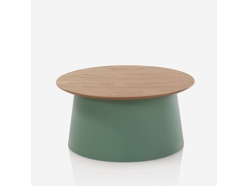  Table de salon ronde avec plateau en mdf marus b - vert foncé  - Conforama A