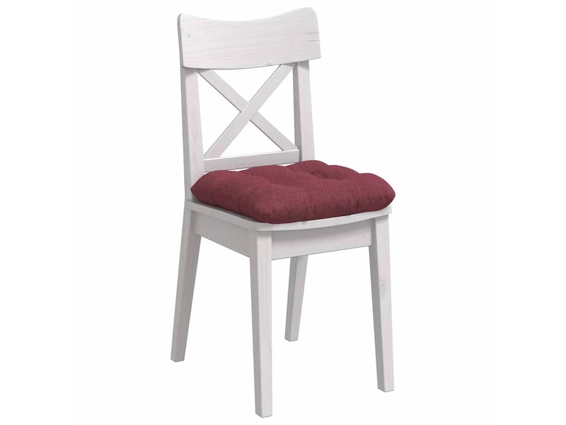  Lot de 4 coussins de siège, coussins décoratifs tissu bordeaux 40 x 40 x 12 cm cf59960  - Conforama C