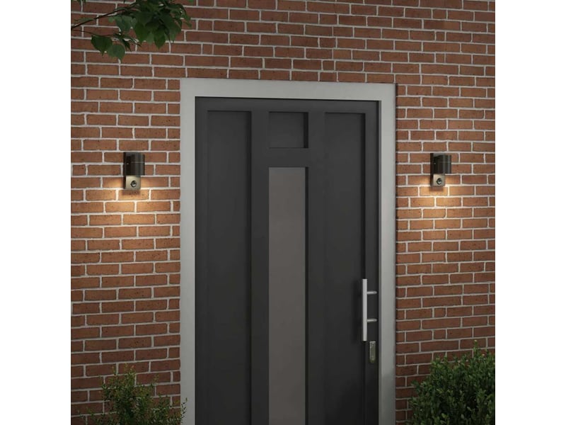  2 pièces applique murale extérieure noir 6,5x10,5x16 cm shl60408  - Conforama C