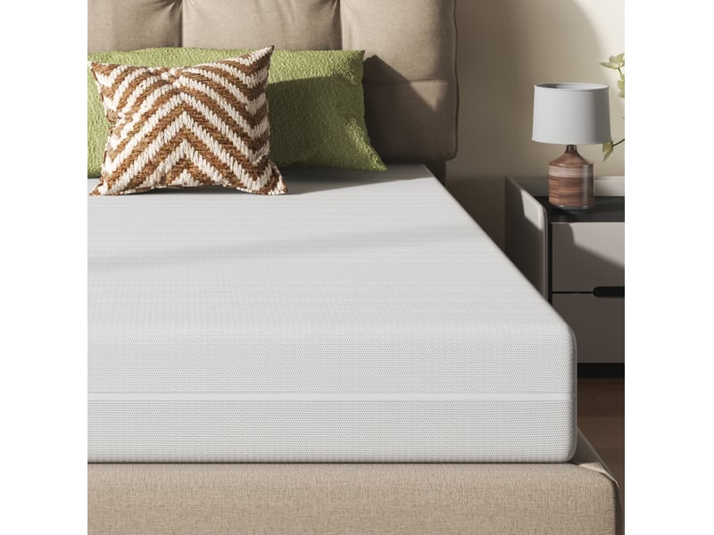  Matelas 120x200 cm – blanc – mousse froide d25, épaisseur 16 cm, fermeté moyenne, housse 3d déhoussable  - Conforama D