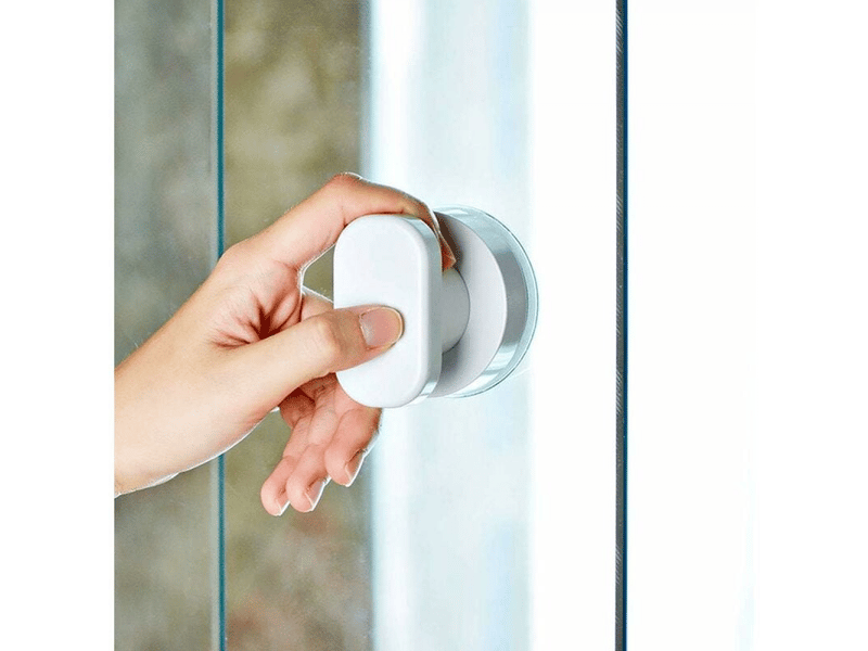  Poignée de porte à ventouse, 2 poignées portables en verre pour réfrigérateur, poignée de salle de bain avec ventouse forte, 62 x 50 mm.  - Conforama E
