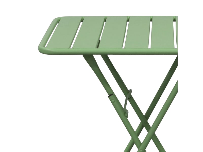 Table de jardin pliable en métal vert - baca - Conforama C