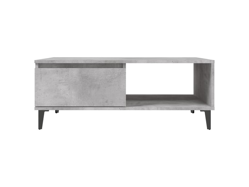  Table basse rectangulaire | table de salon gris béton 90x60x35 cm bois d'ingénierie shl8302  - Conforama E