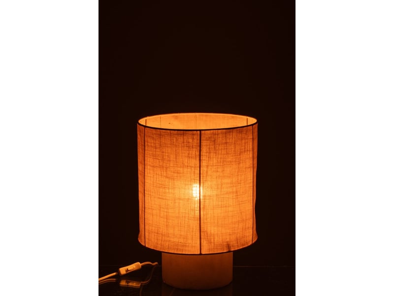  Lampe à poser en ciment havel 41cm beige  - Conforama C