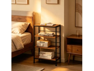 Bibliotheque coloris  bicolore 4 étagère(s) <strong>MIVRAY </strong> <strong></strong> - 50 cm x 78 cm