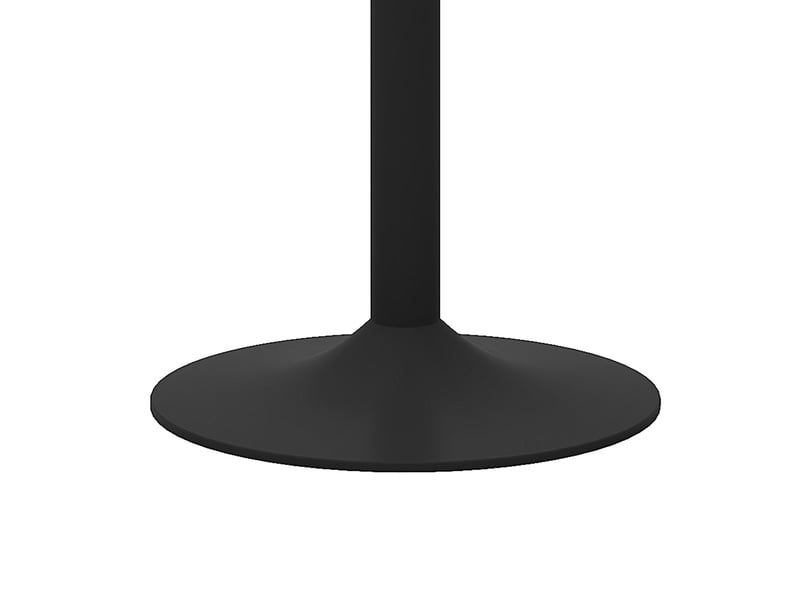 Table de bar ronde,89x89x92 cm,verre trempé transparent et métal,noir - Conforama E