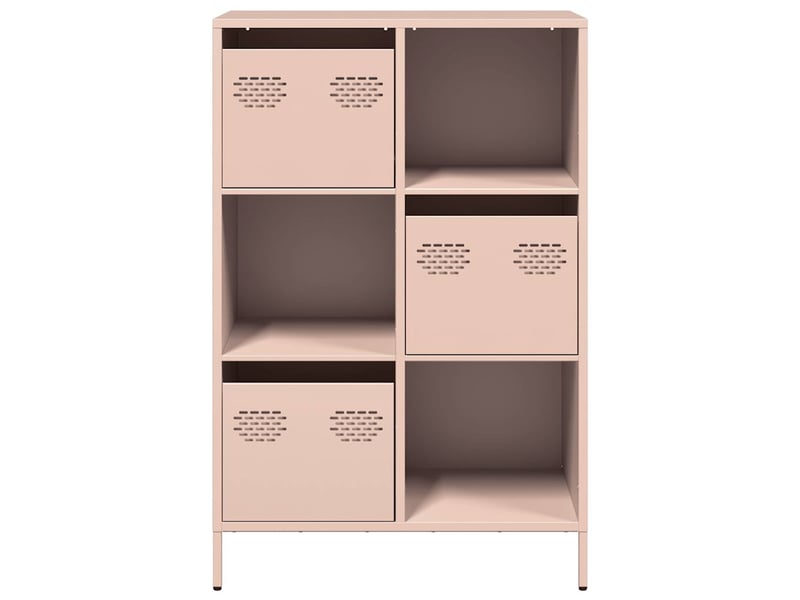  Buffet haut - bahut - meuble de rangement rose 68x39x103,5 cm acier  - Conforama E