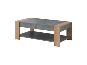 Table basse rectangulaire coloris gris ALTOBUY AZYA - 60 cmx110 cm