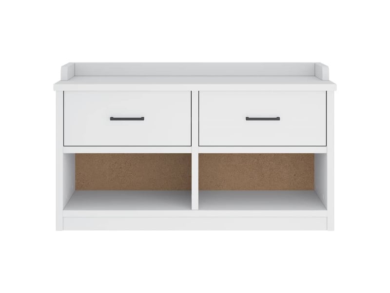  Banc de couloir, banc de rangement sandnes blanc 87x40x50 cm bois de pin massif shl75171  - Conforama E