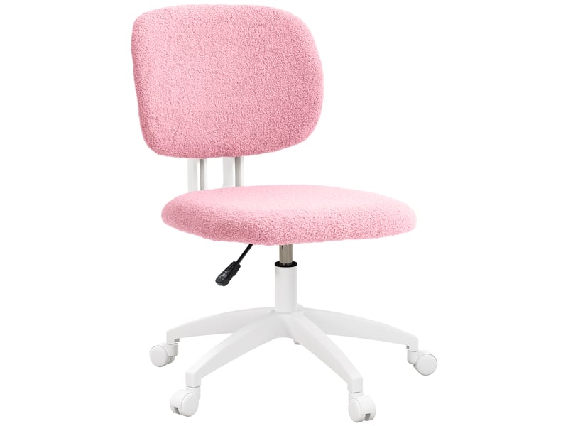  Chaise de bureau pivotante, réglable en hauteur, 48 cm x 53 cm x 80-90 cm, rose  - Conforama B