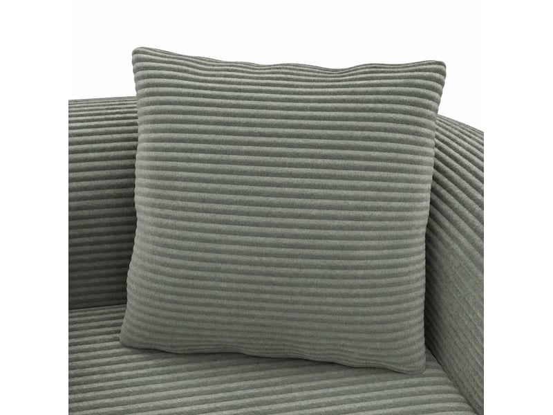  Canapé lounge pliant 2 places 176x184x47 cm 2-en-1 velours côtelé vert  - Conforama D