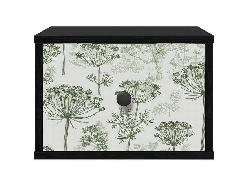  Table de chevet - cabinet de chevet - table de nuit mural gotha chêne noir 36 x 33 x 25 cm  - Conforama C