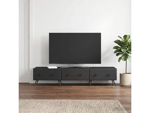 Meuble tv coloris noir 147 cm <strong></strong>  <strong></strong>