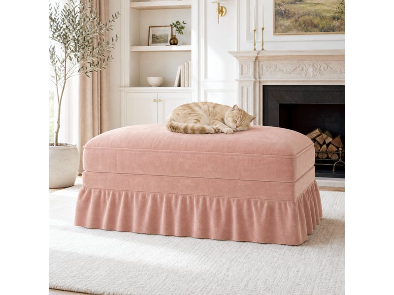  Tabouret windsor chenille - rose SF20250034012 - Conforama B
