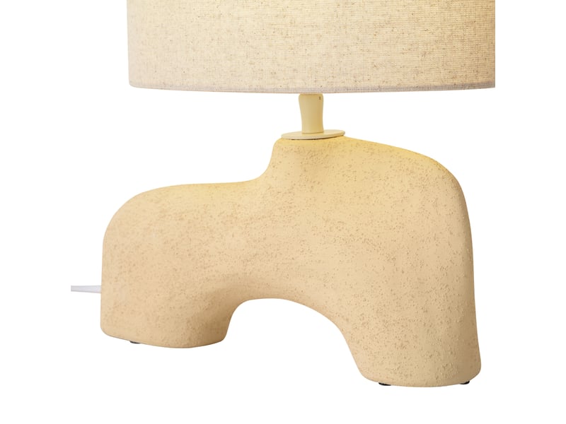  Lampe de table wabi sabi beige avec abat-jour en lin 35 cm - florence  - Conforama D