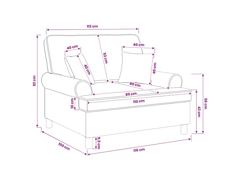  Vidaxl fauteuil xxl avec coussins jaune clair tissu  - Conforama C