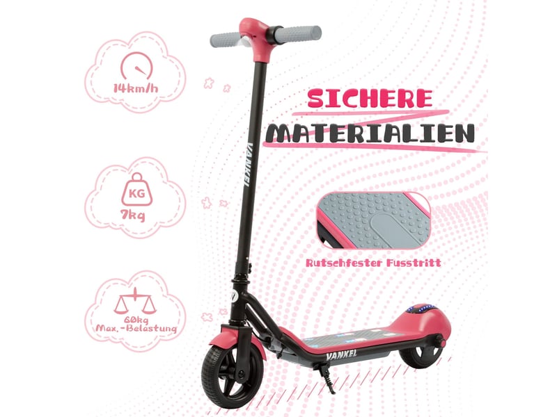  Trottinette électrique enfant rose cityroller 14 kmh, 3 modes vitesse, e-bremse, bluetooth, éclairage led, écran digital  - Conforama C