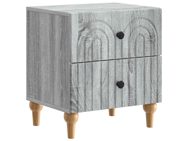  Table de chevet 2 pièces sonoma gris 43 x 34,5 x 48 cm  - Conforama C