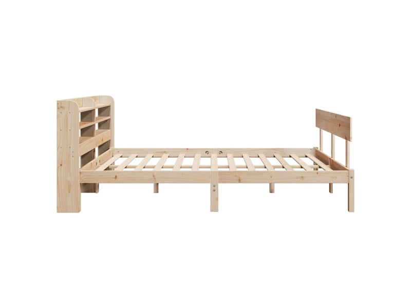  Lit double- lit adulte -  cadre de lit sans matelas 150x200 cm bois de pin massif  - Conforama D