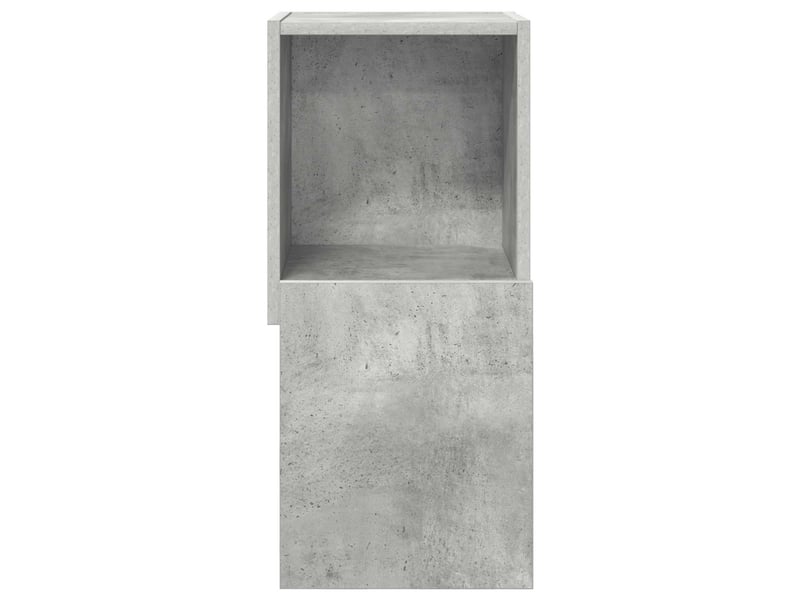  Meuble d'angle, meuble de rangement salon 30,5x30x65cm bois d'ingénierie gris béton  - Conforama E