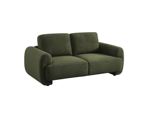Canapé droit fixe 2 places Tissu vert