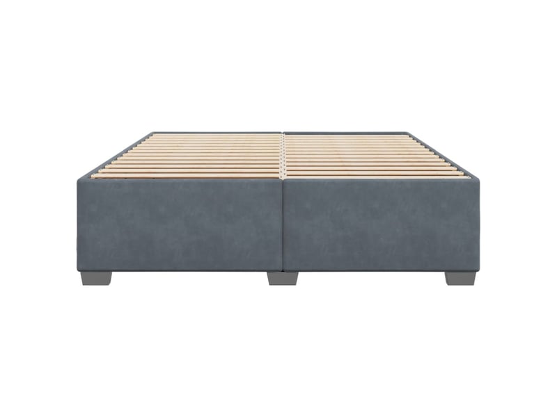  Lit double- lit adulte -  cadre de lit sans matelas gris foncé 180x200 cm velours  - Conforama C