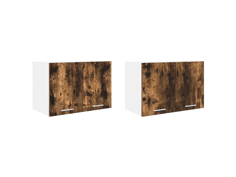  Lot de 2 armoires suspendues design moderne cuisine grand espace de stockage 60 x 31 x 40 cm en bois d'ingénierie blanc 02_0053218  - Conforama A